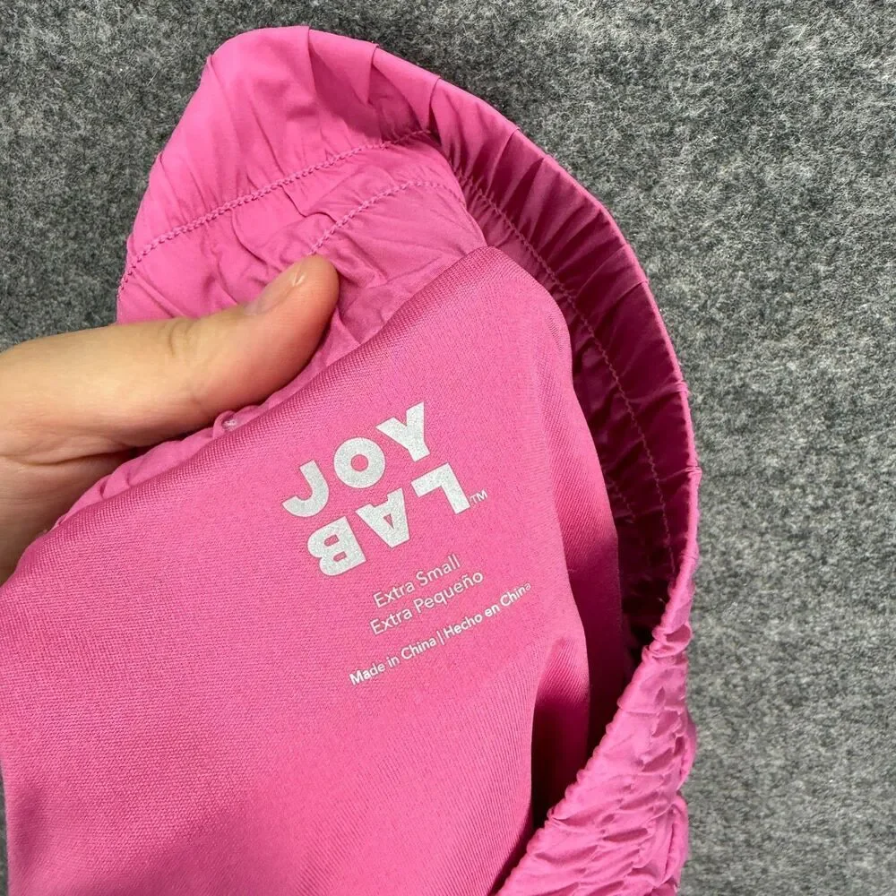 Joy Lab Shorts Girls XS Pink High Rise Pull On Chino Elastic Waist Pockets